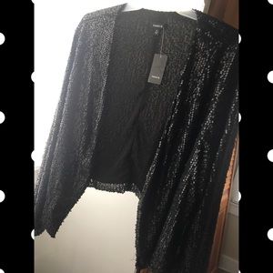 NWT TORRID Black SEQUIN cardigan jacket 4x